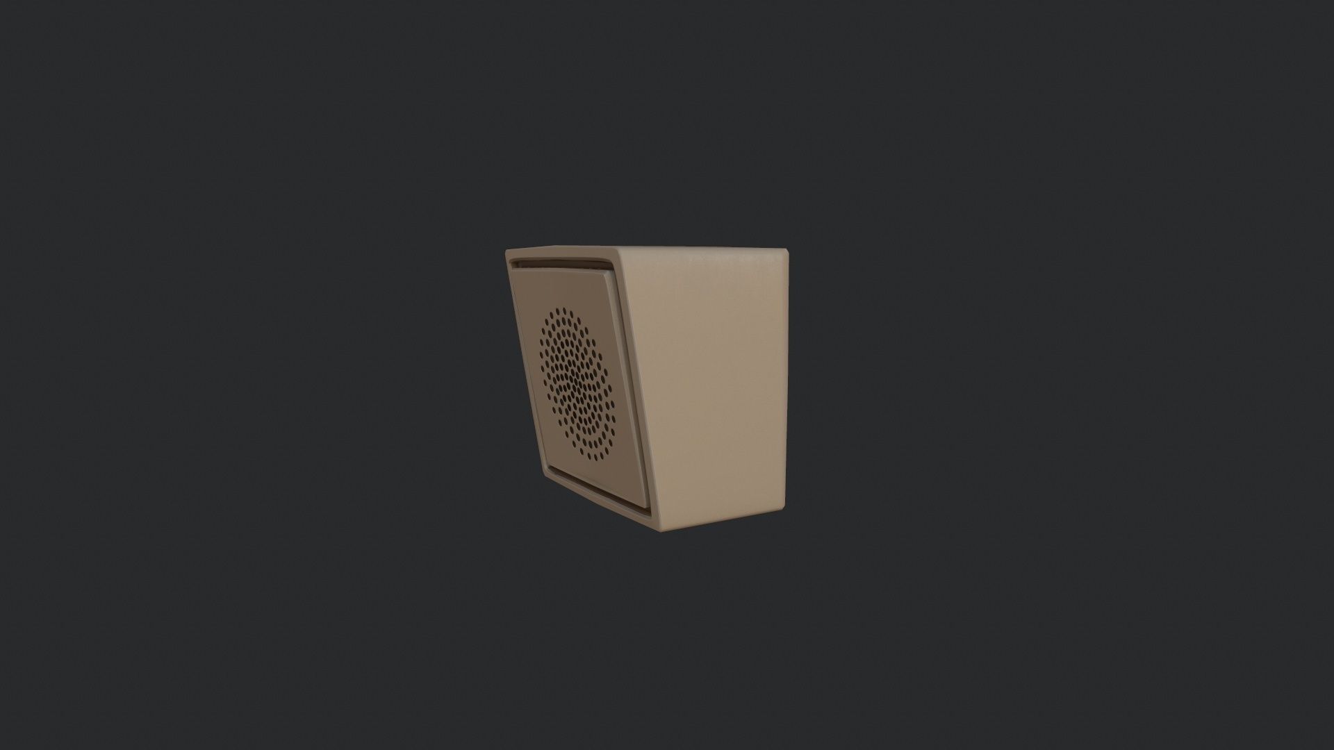 Intercom cube Low-poly 3D model_8