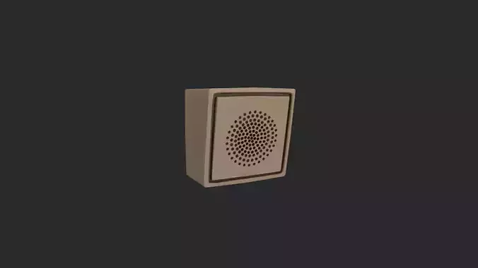 Intercom cube Low-poly 3D model