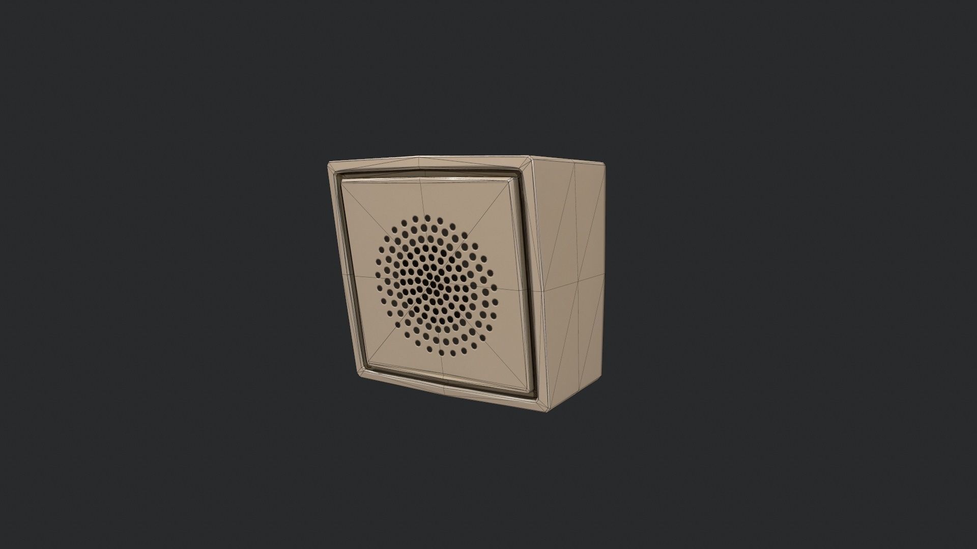 Intercom cube Low-poly 3D model_16