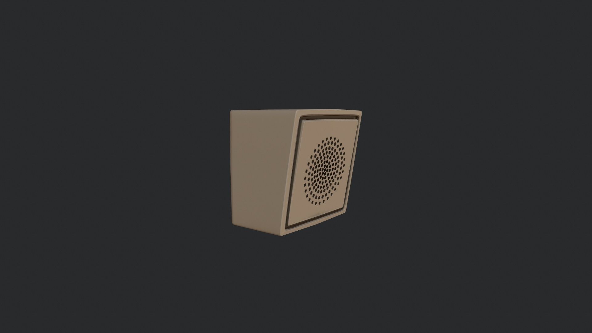 Intercom cube Low-poly 3D model_1