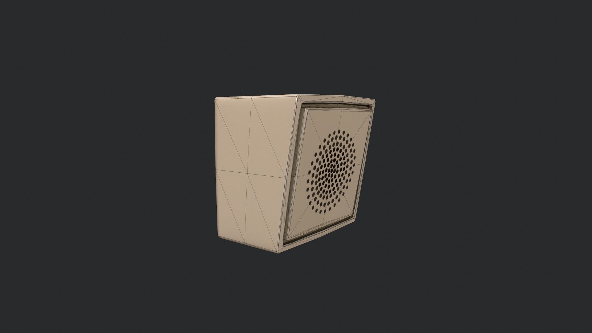Intercom cube Low-poly 3D model_11