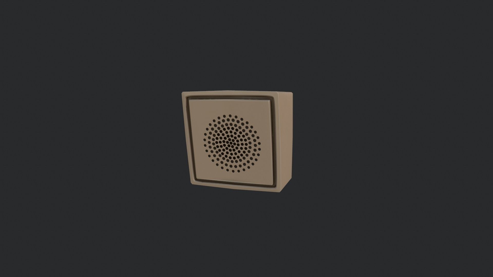 Intercom cube Low-poly 3D model_9