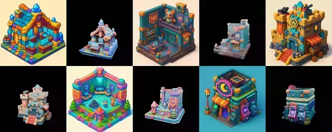 Building Color bundle 17 pack 100 glb