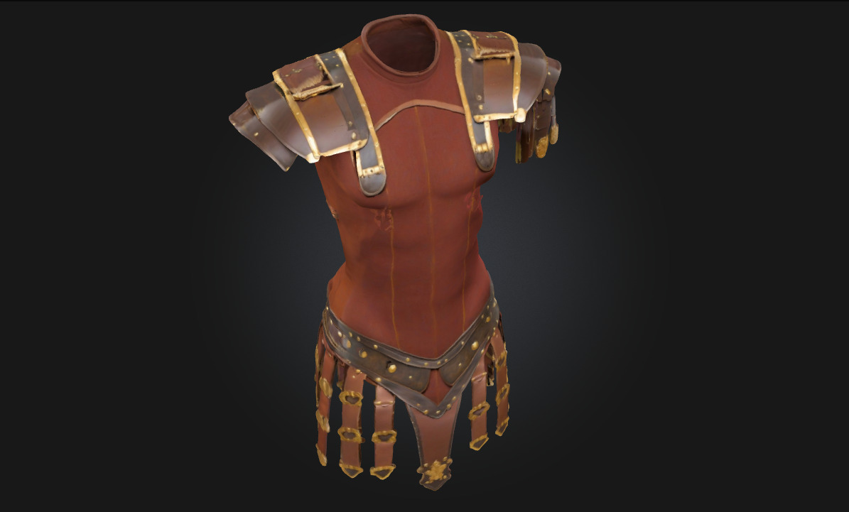 Gladiator Armor Historical Battlewear Model for Combat 3D model_4