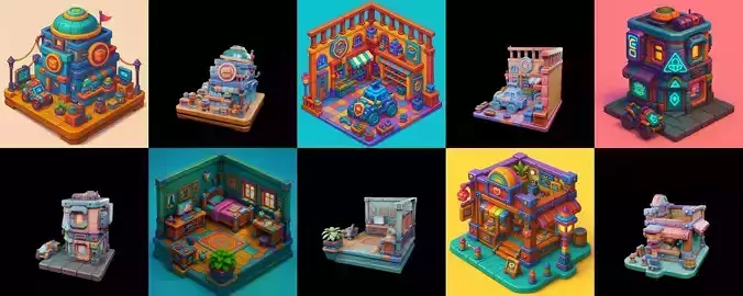 Building Color bundle 14 pack 100 glb