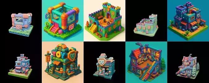 Building Color bundle 10 pack 100 glb