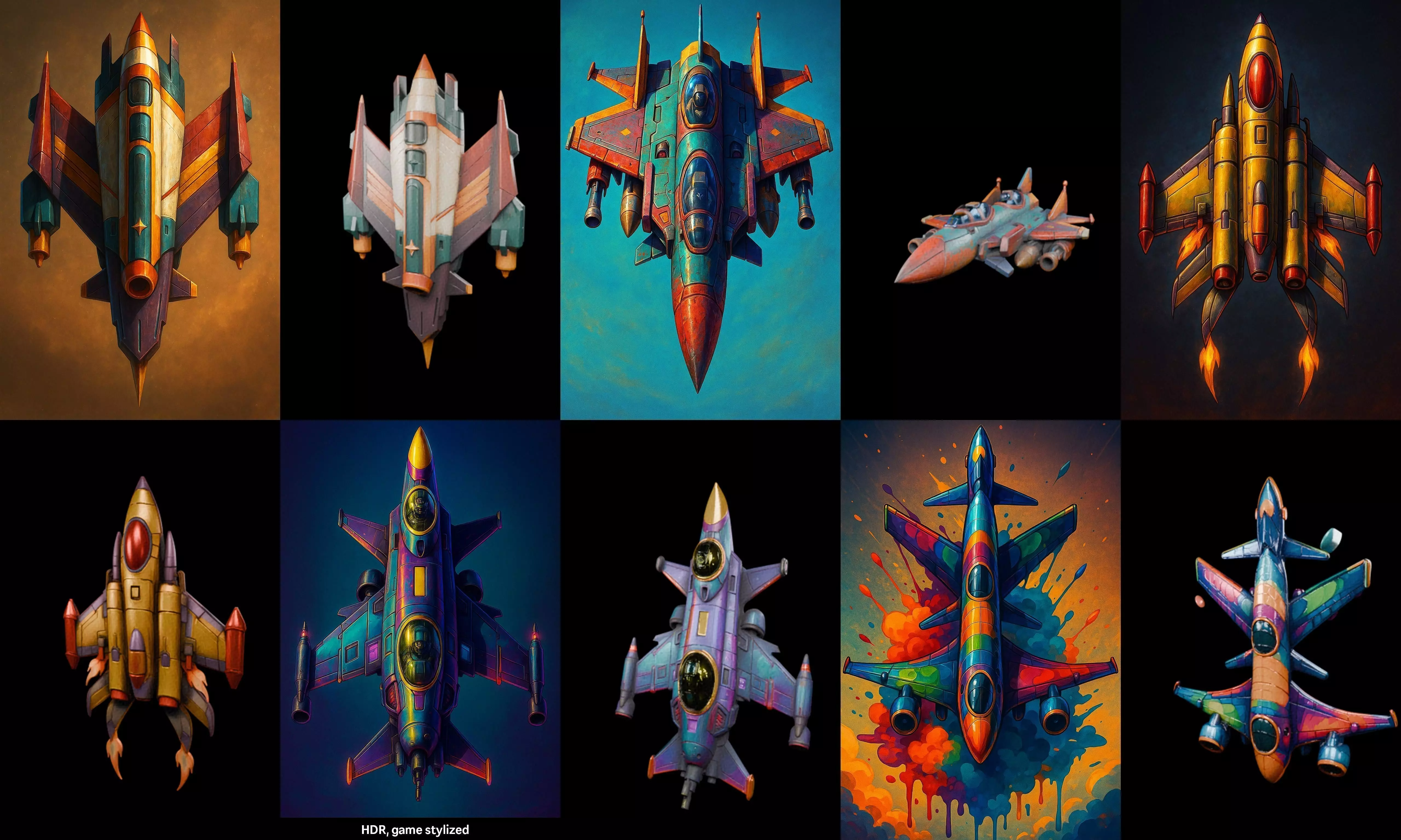 AirCraft bundle 9 pack 100 glb Low-poly 3D model
