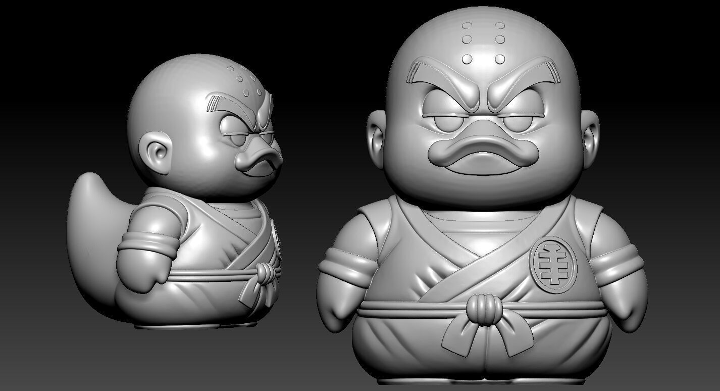 Rubber Duck - Krillin Dragon Ball model - 3d print 3D print model_2