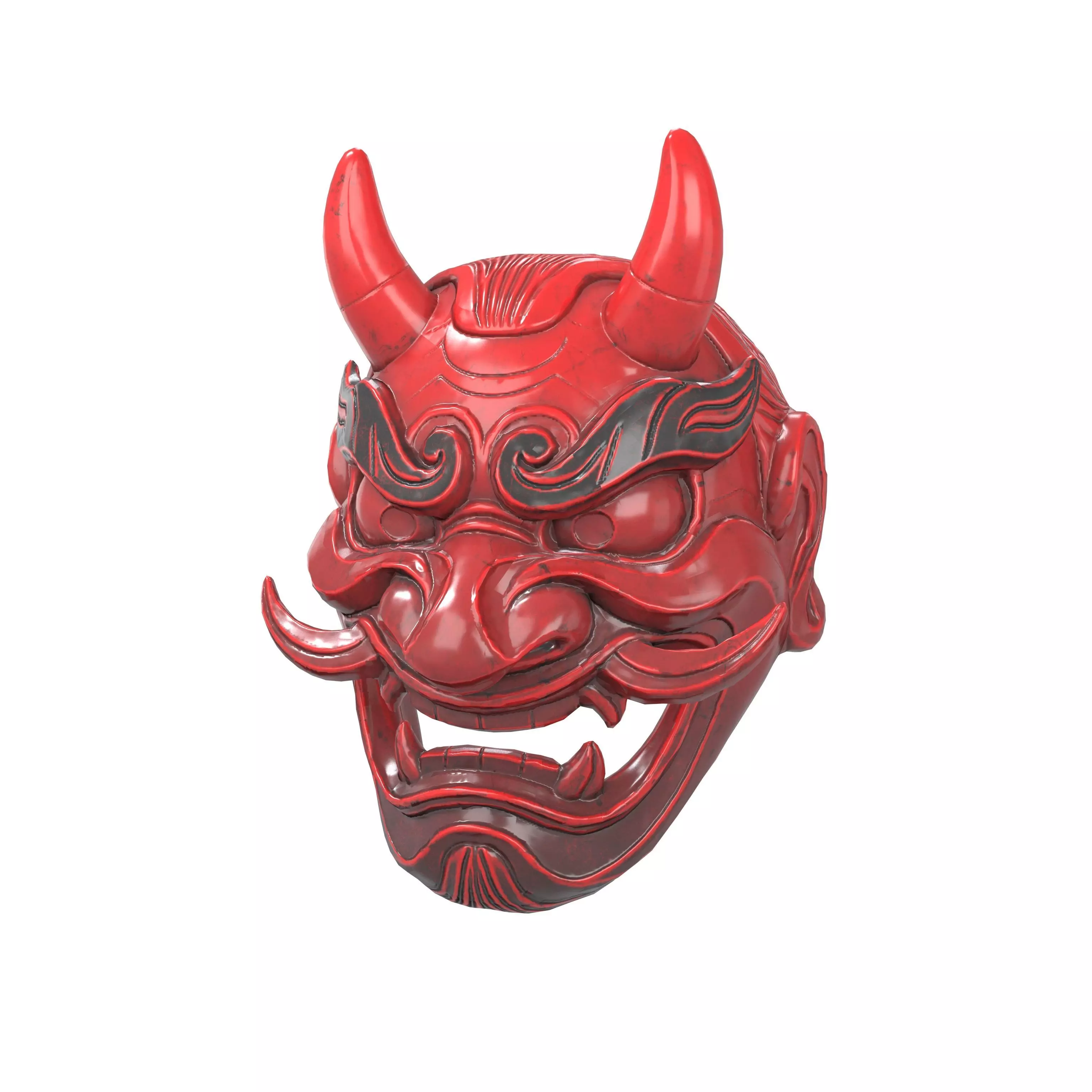 Japan Tengu Head v1 001 Low-poly 3D model_0