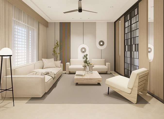 Living Room Interior  3DModel 3D skp file 3D model