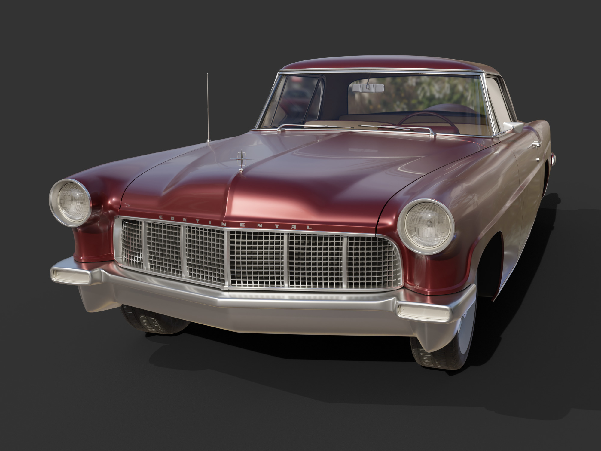1956 Lincoln Continental Mark II 3D model_2