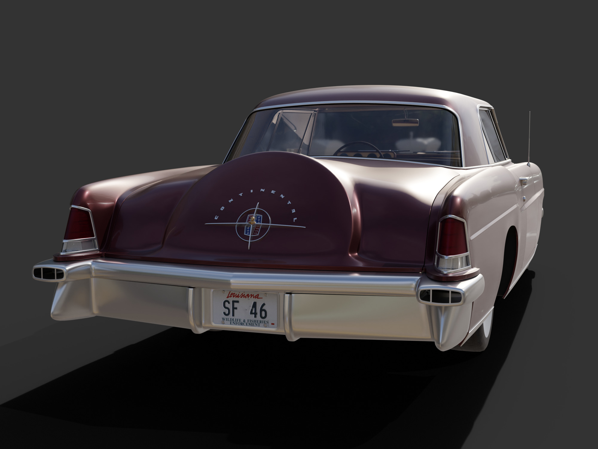 1956 Lincoln Continental Mark II 3D model_9