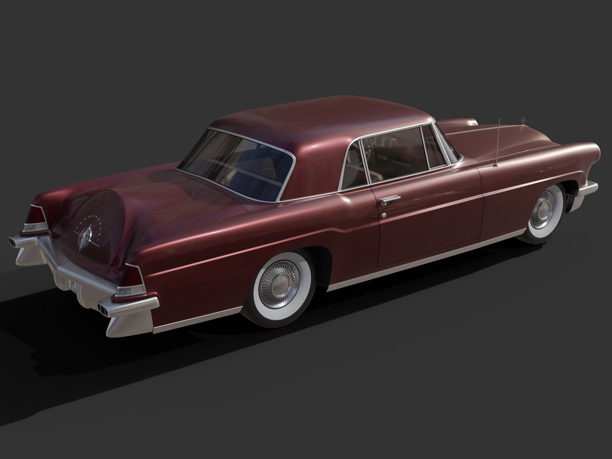 1956 Lincoln Continental Mark II 3D model_6