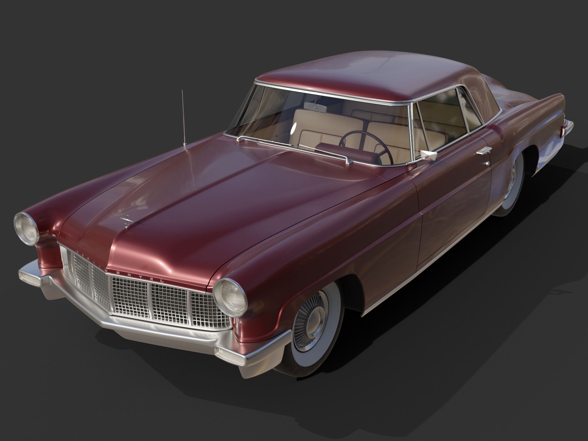1956 Lincoln Continental Mark II 3D model_3