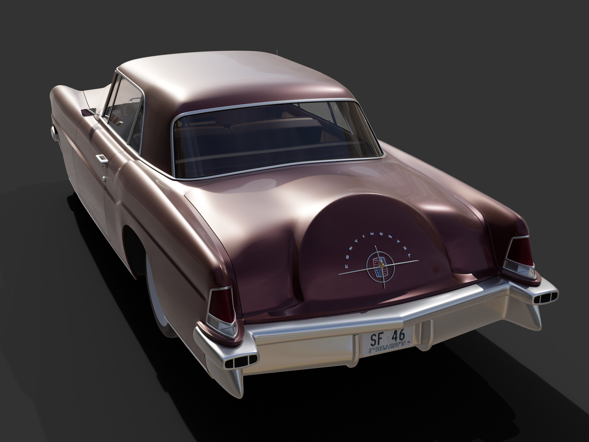 1956 Lincoln Continental Mark II 3D model_10