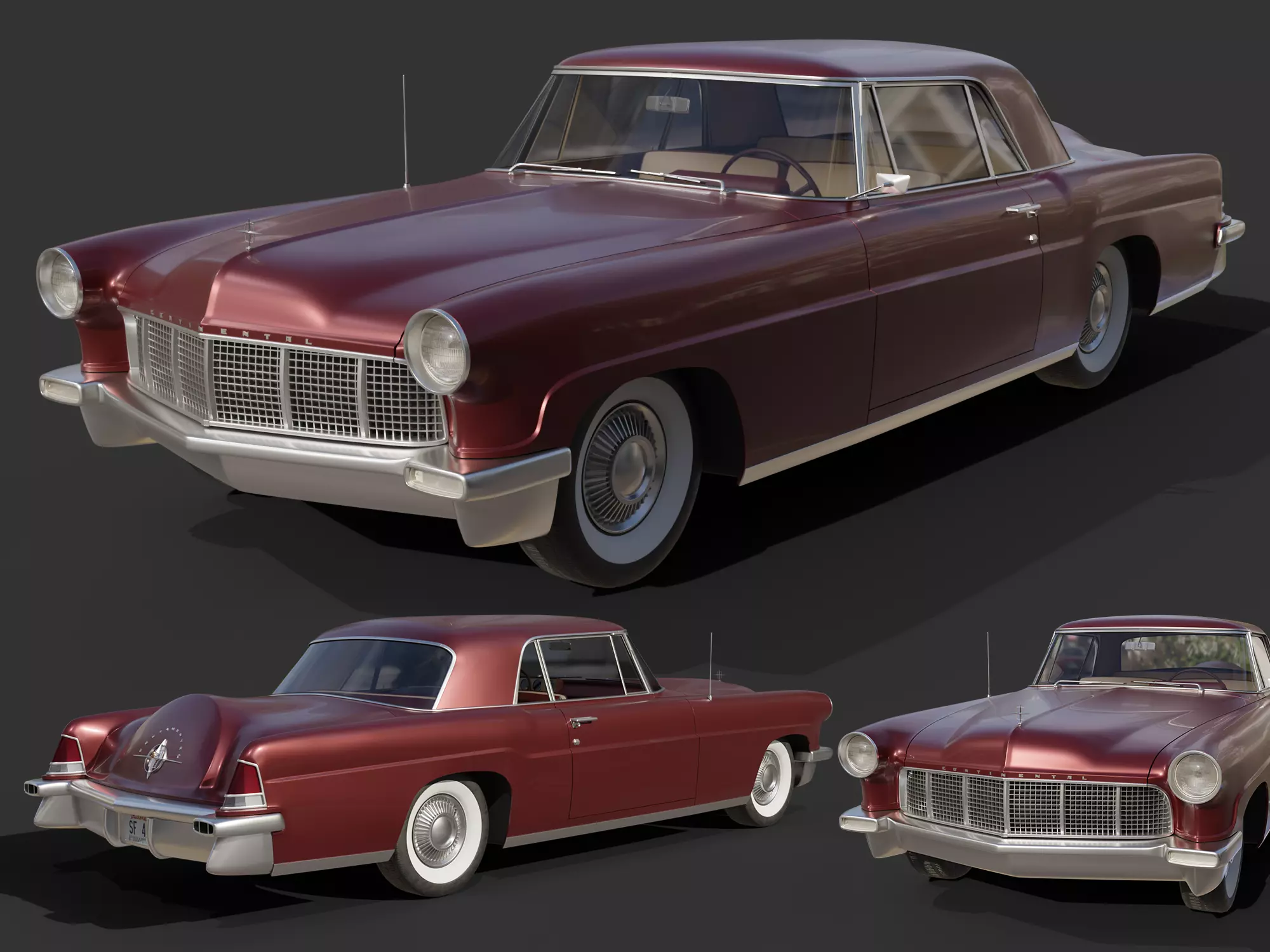 1956 Lincoln Continental Mark II 3D model_0