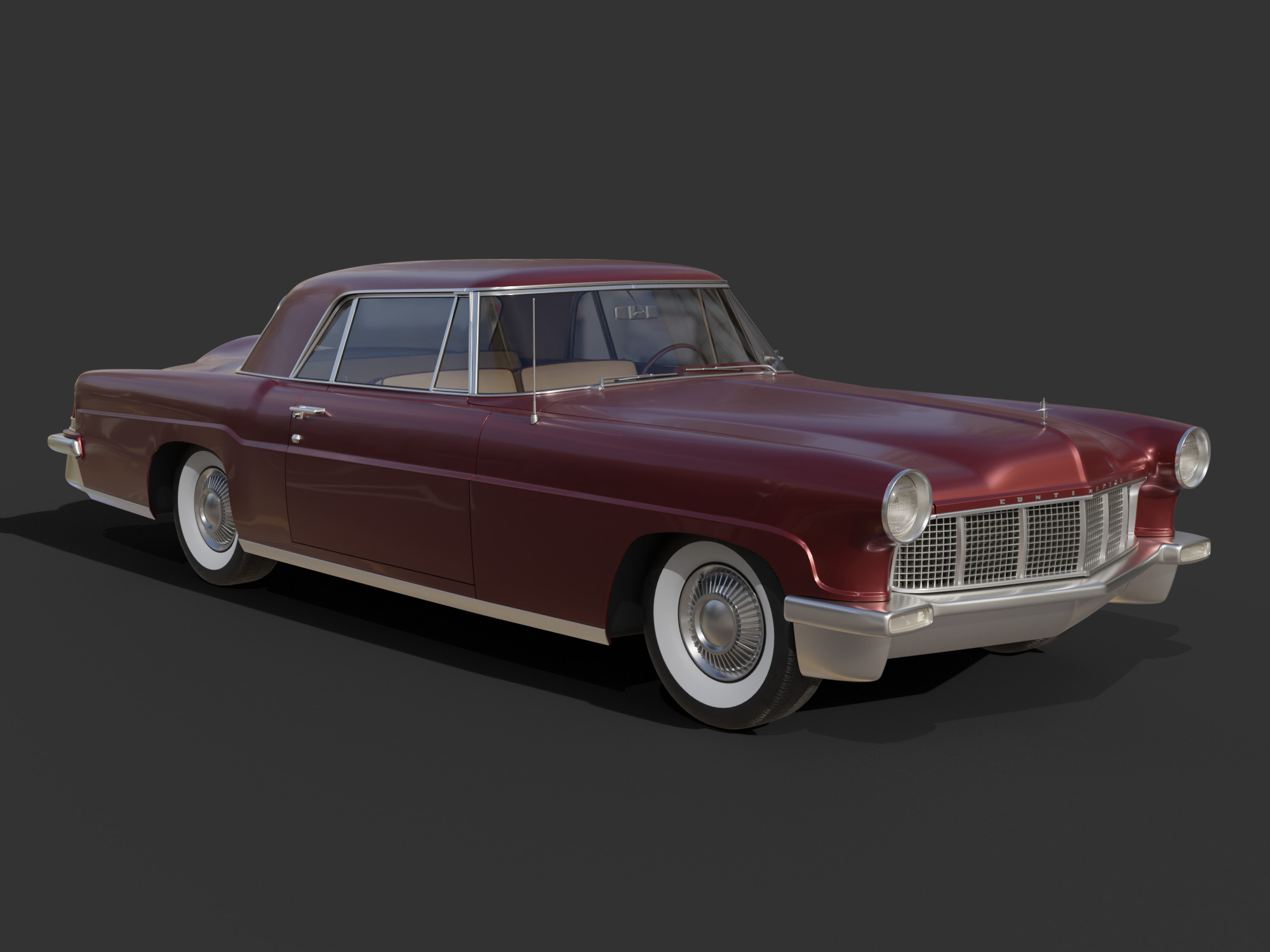 1956 Lincoln Continental Mark II 3D model_5