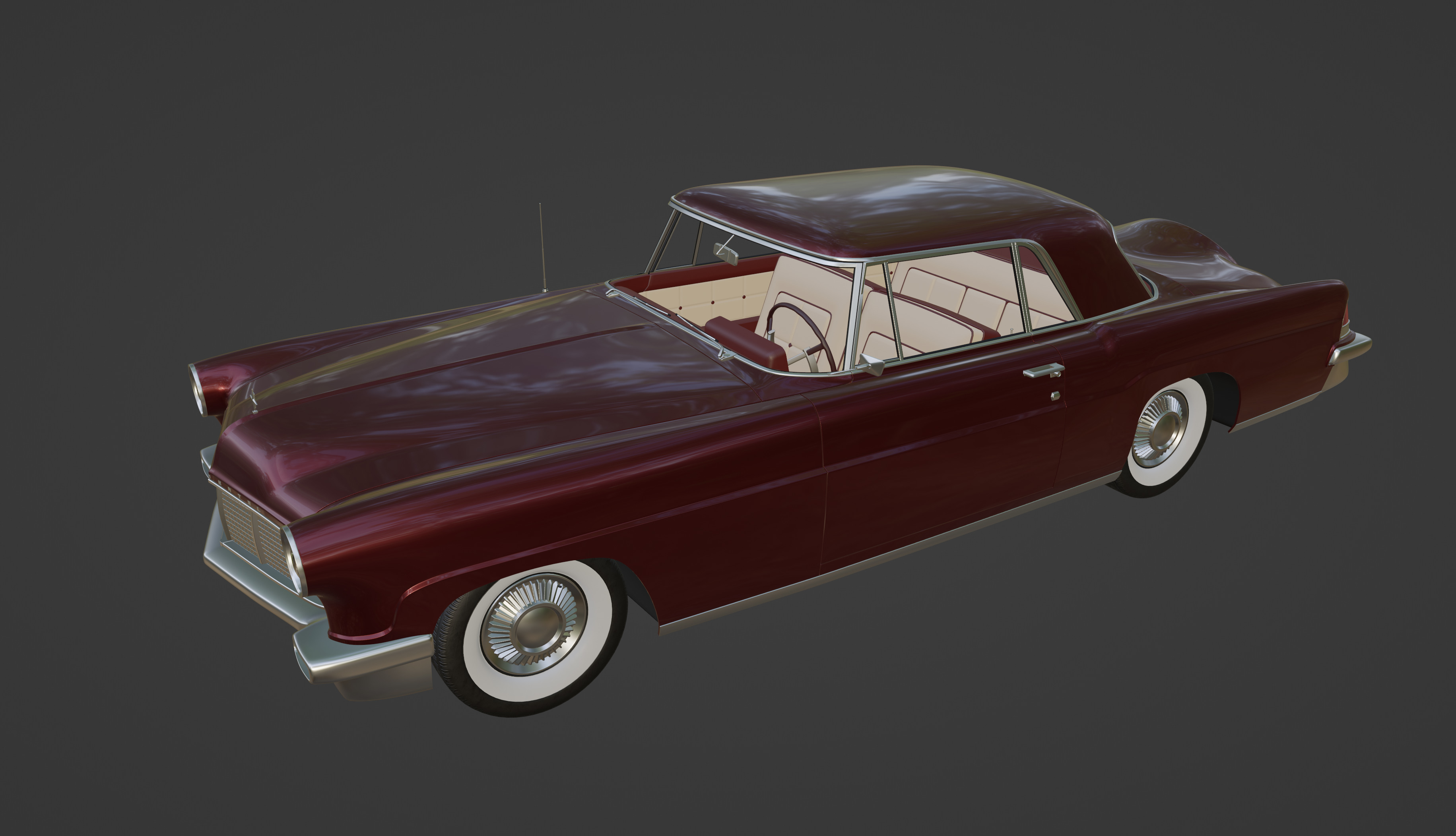 1956 Lincoln Continental Mark II 3D model_23