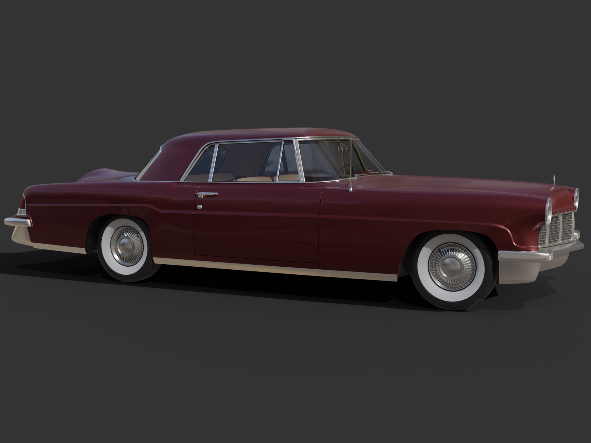 1956 Lincoln Continental Mark II 3D model_4