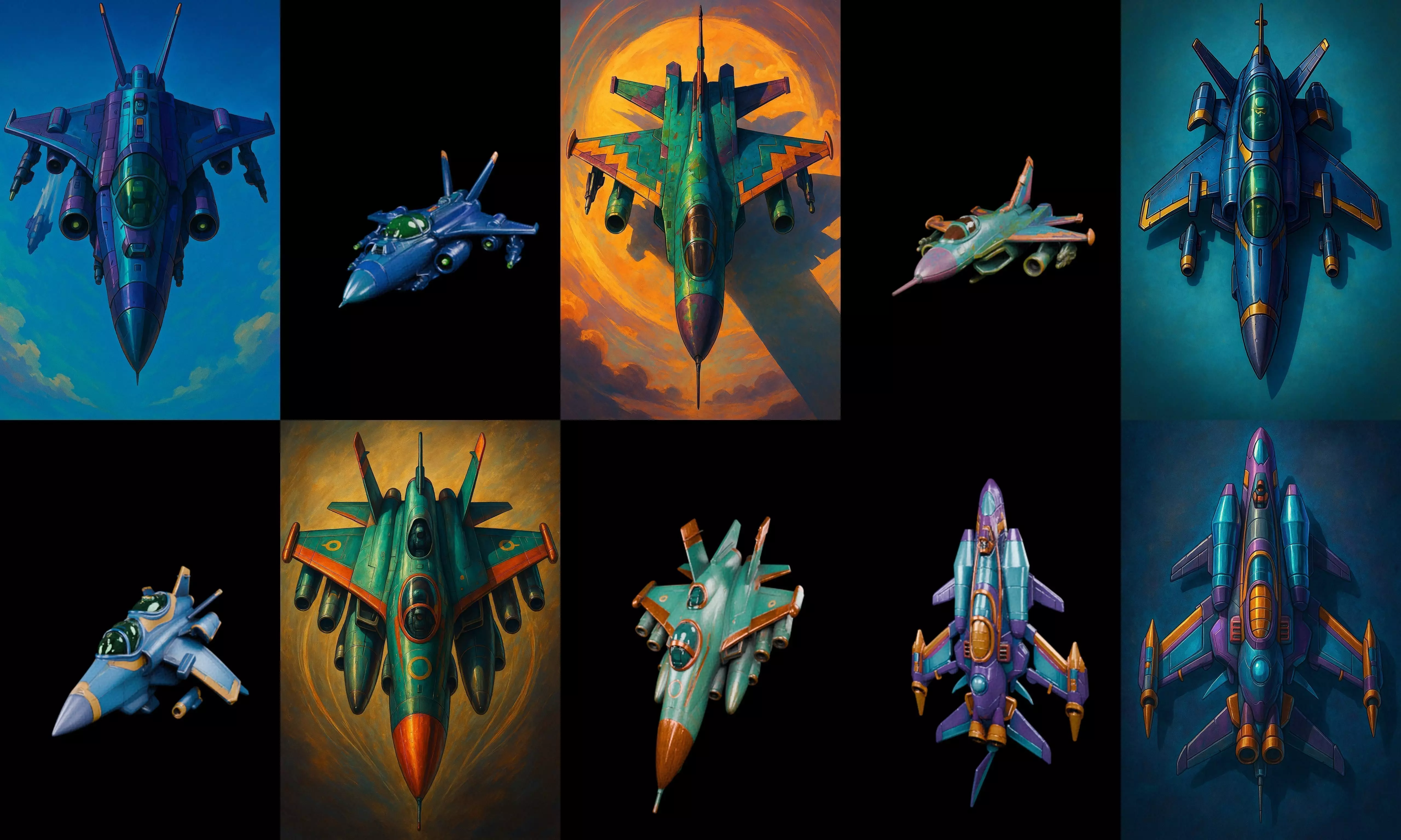 AirCraft bundle 3 pack 100 glb Low-poly 3D model