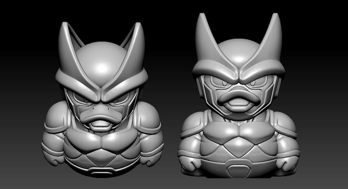 Rubber Duck - Dragon Ball Z Cell model - 3d print 3D print model_1