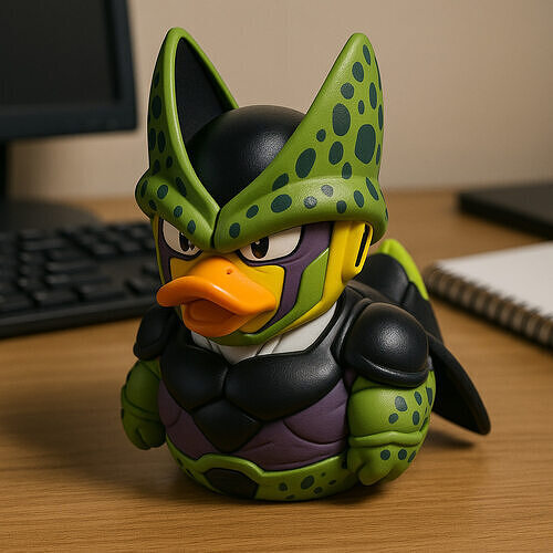 Rubber Duck - Dragon Ball Z Cell model  - 3d print 3D print model