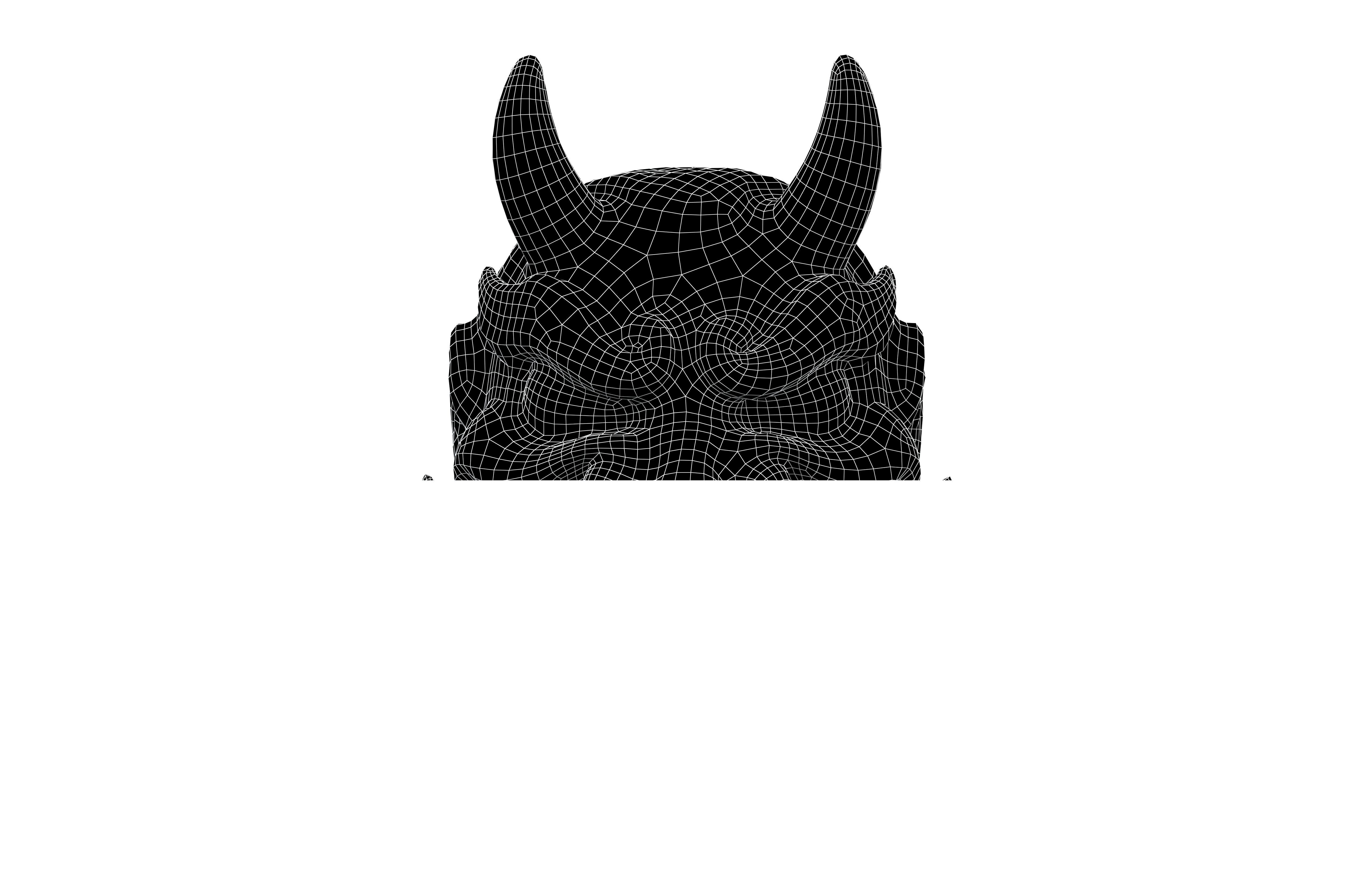 Japan Tengu Head v1 002 Low-poly 3D model_4