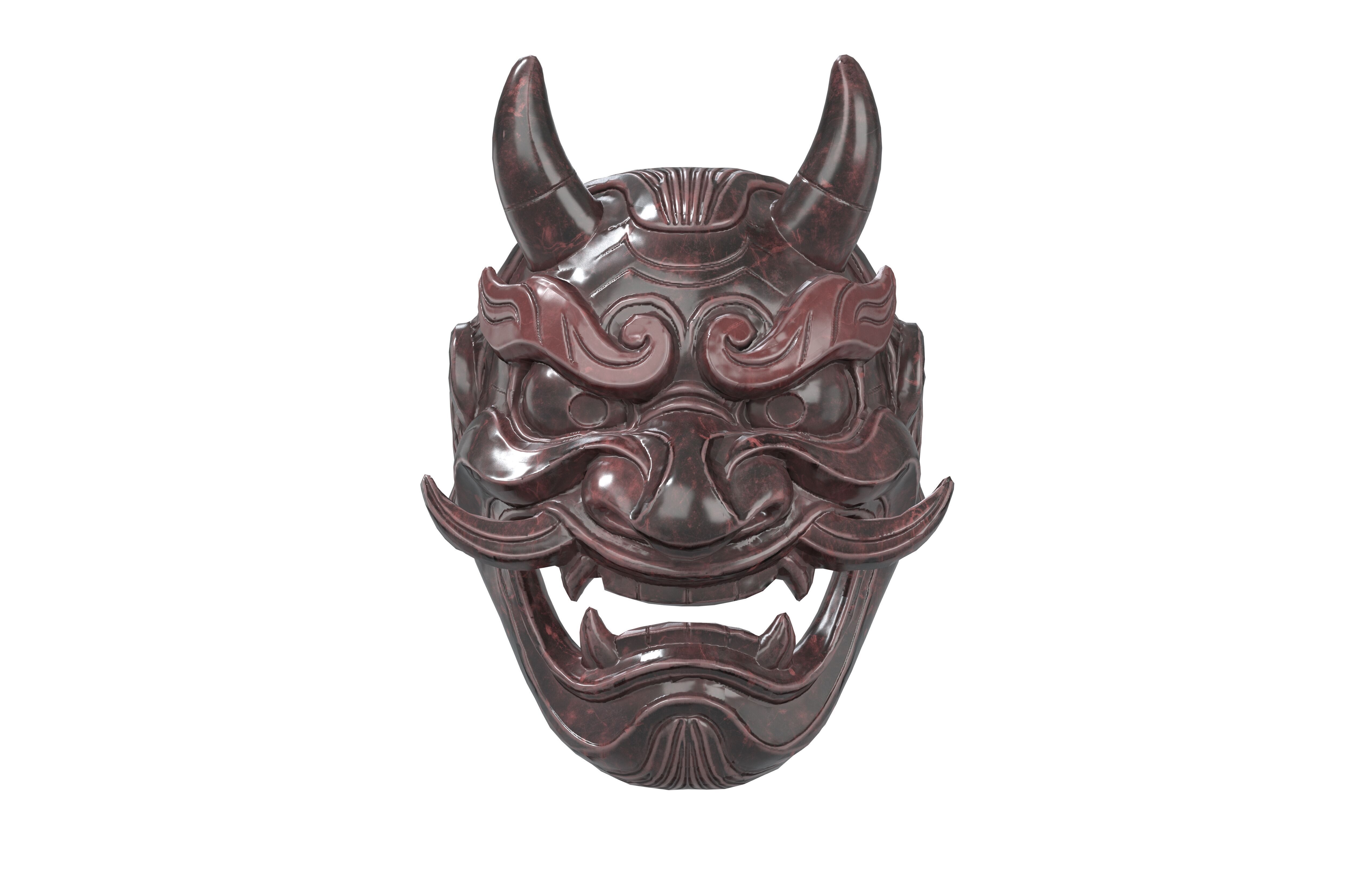 Japan Tengu Head v1 002 Low-poly 3D model_1