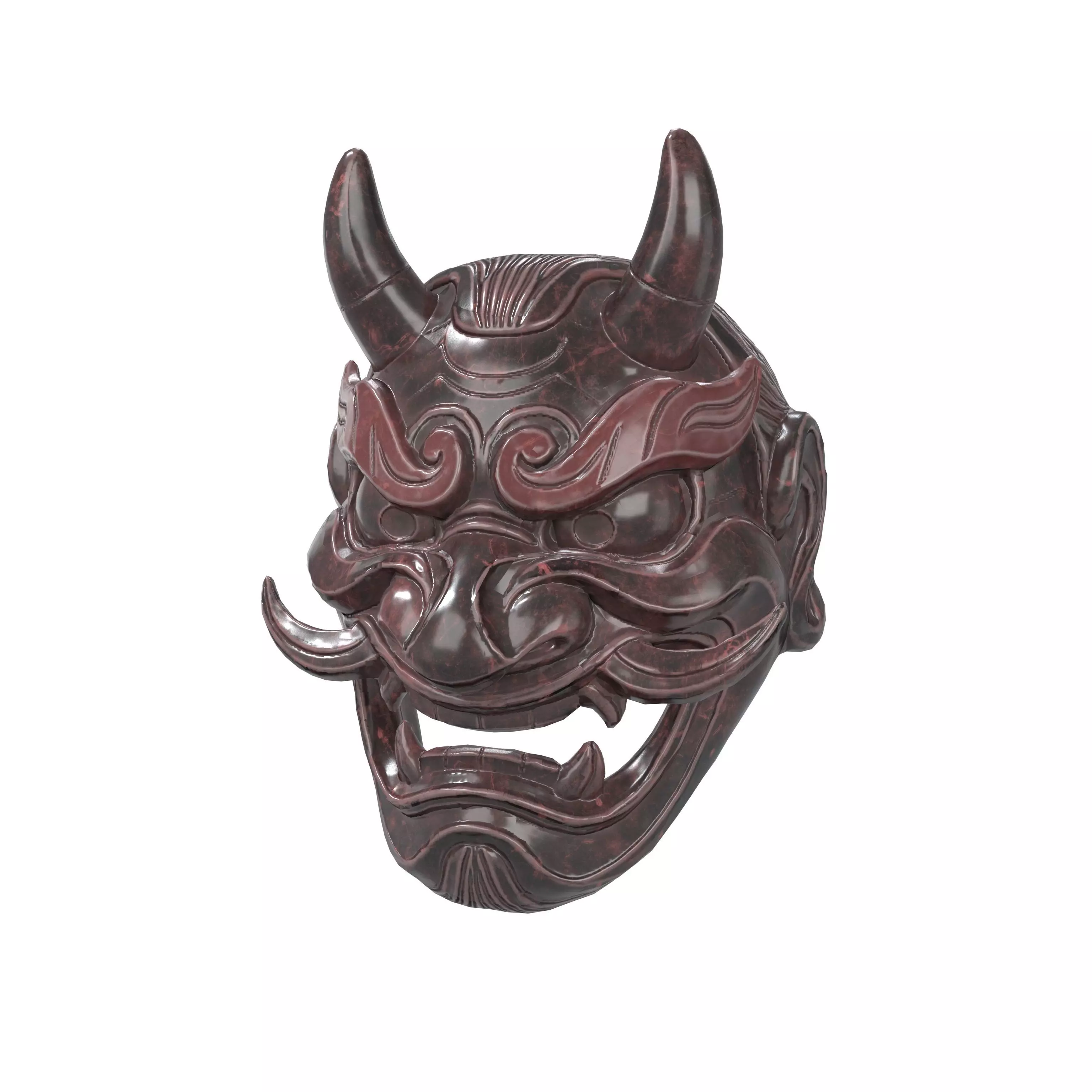 Japan Tengu Head v1 002 Low-poly 3D model_0