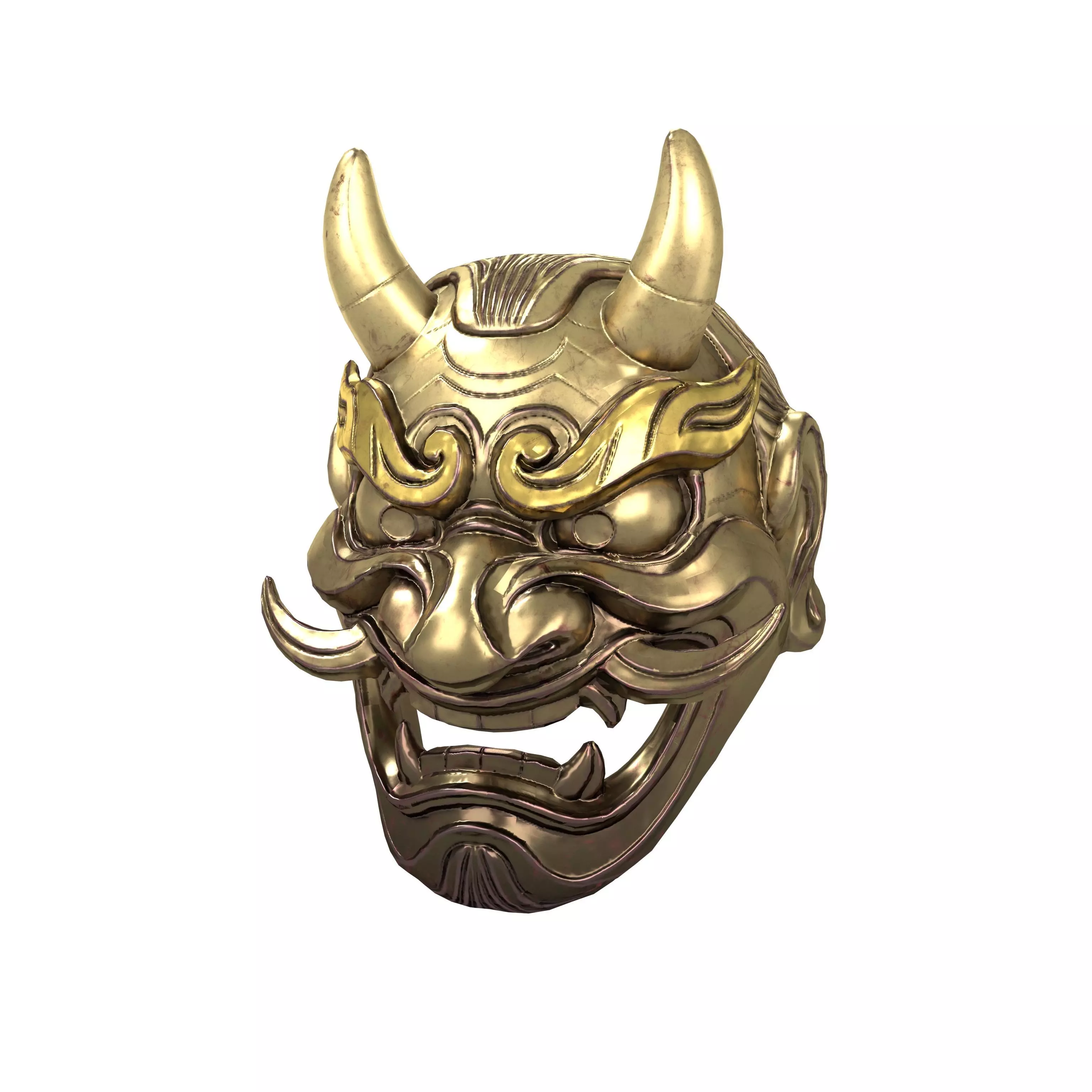 Japan Tengu Head v1 003 Low-poly 3D model_0