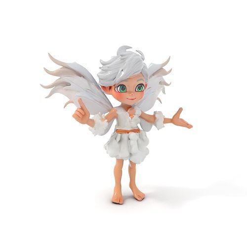 Cute Fairy Character Rigged and Animated for D Games Low-poly 3D model
