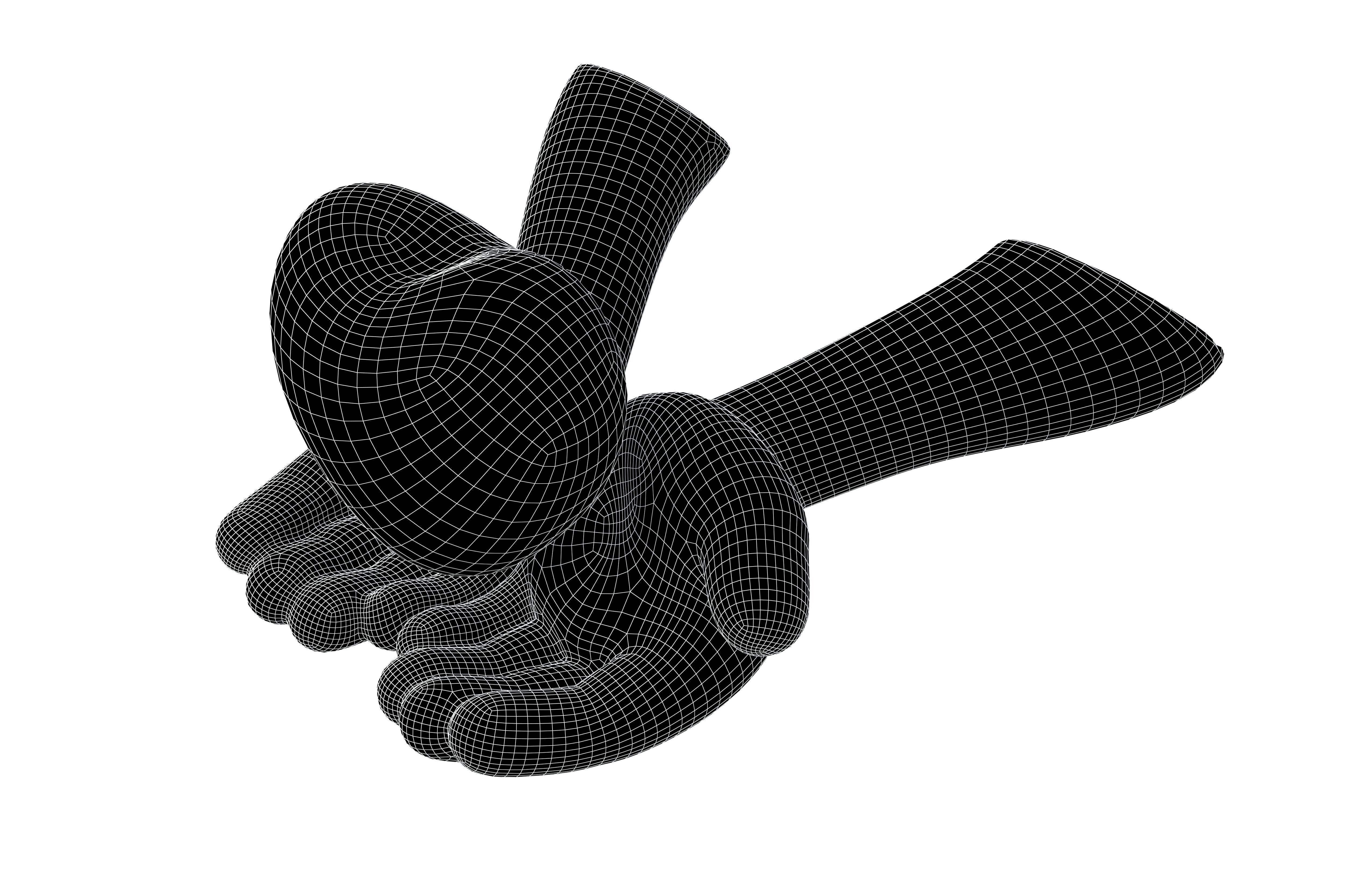 Holding Heart with Both Hands Icon v1 001 Low-poly 3D model_6