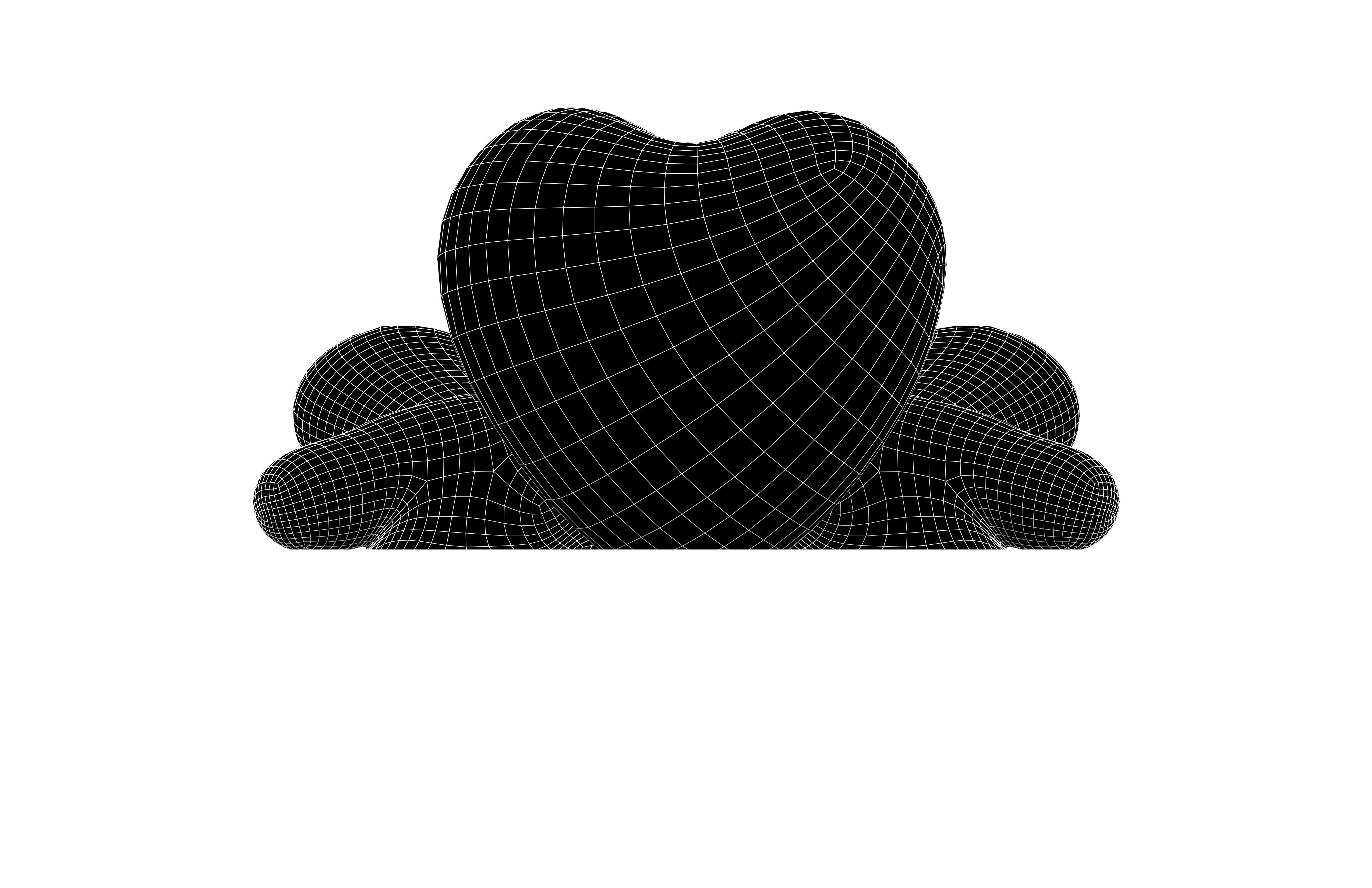 Holding Heart with Both Hands Icon v1 001 Low-poly 3D model_5