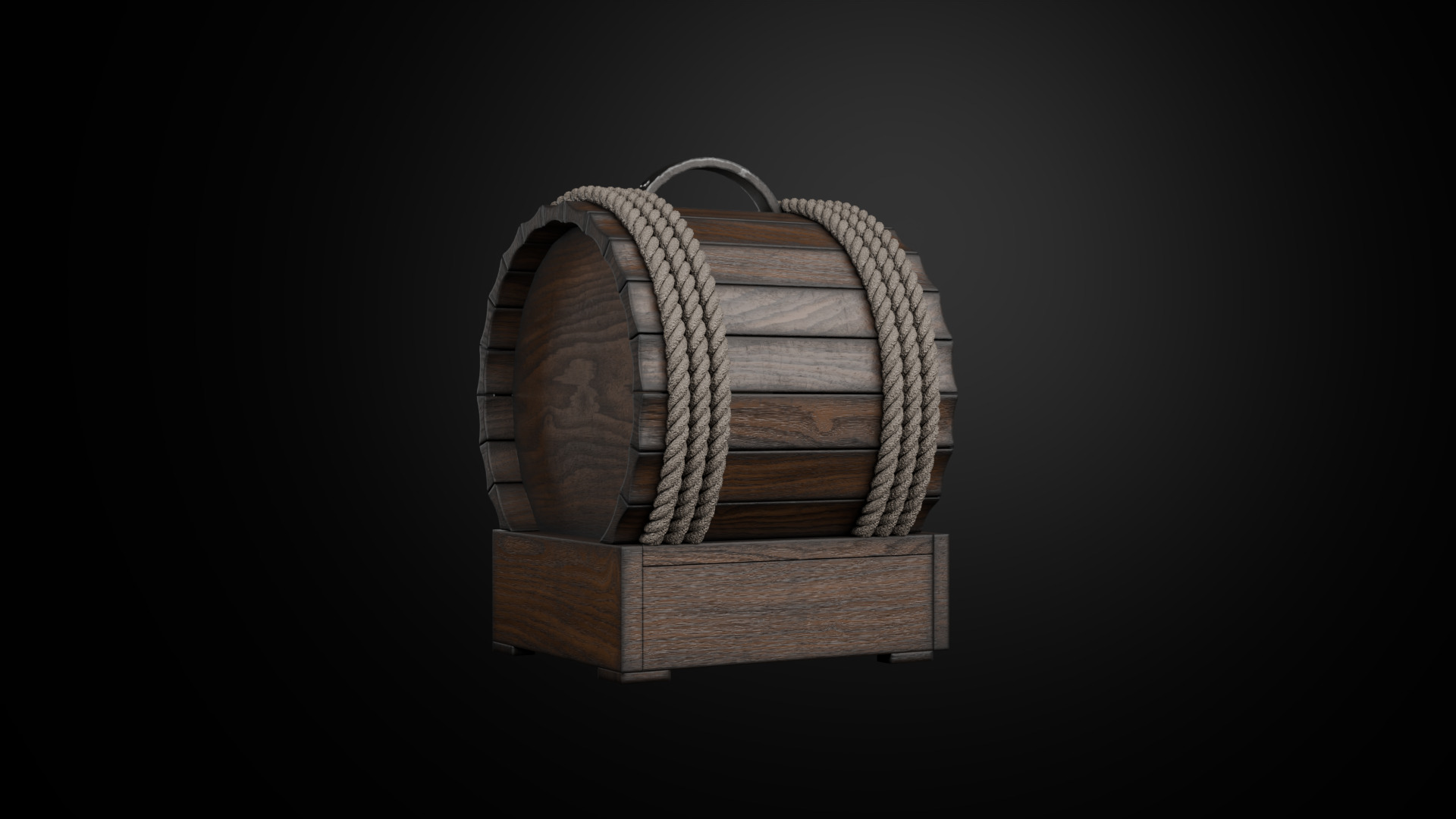 Wine box Low-poly 3D model_10