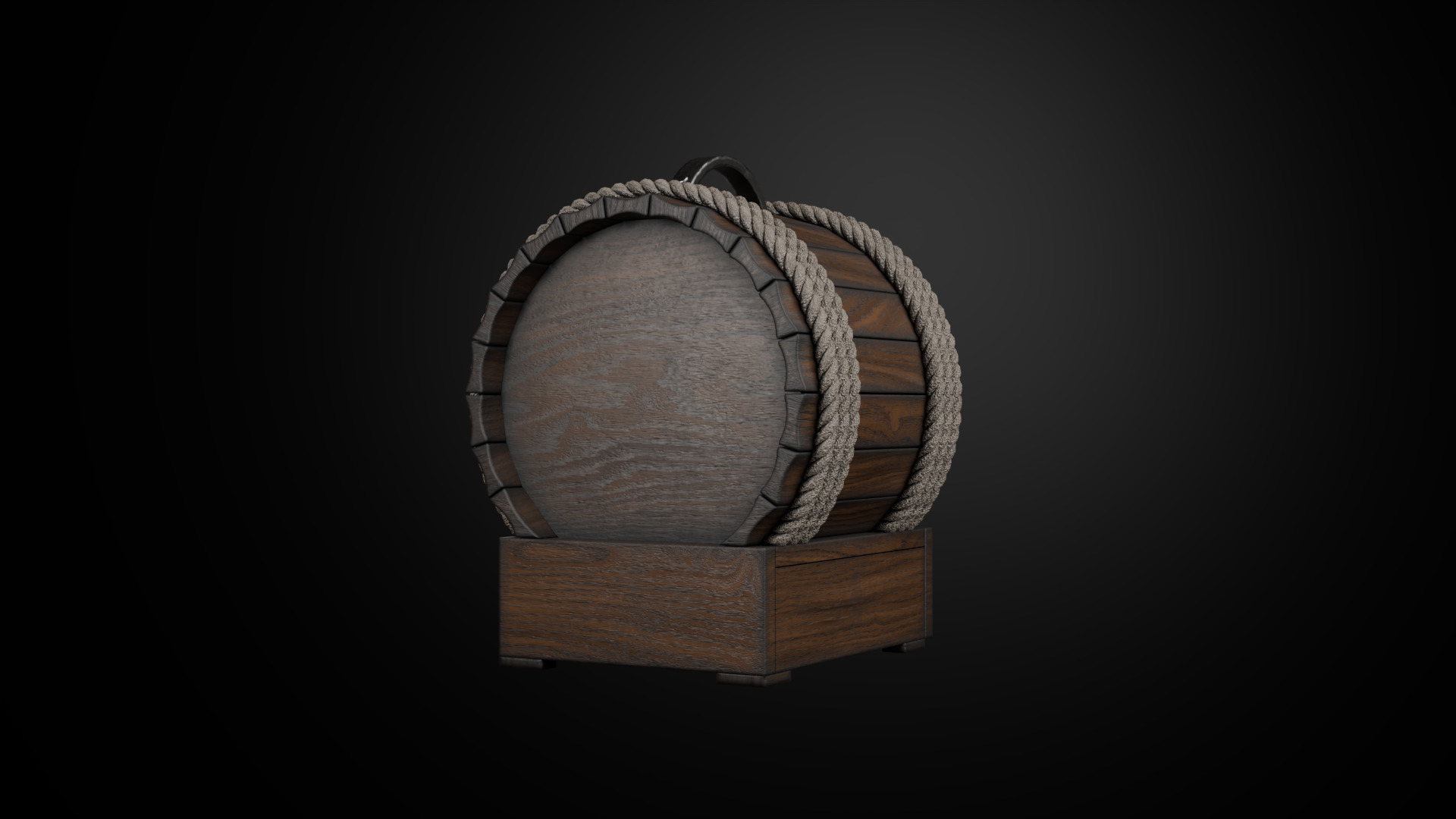Wine box Low-poly 3D model_9