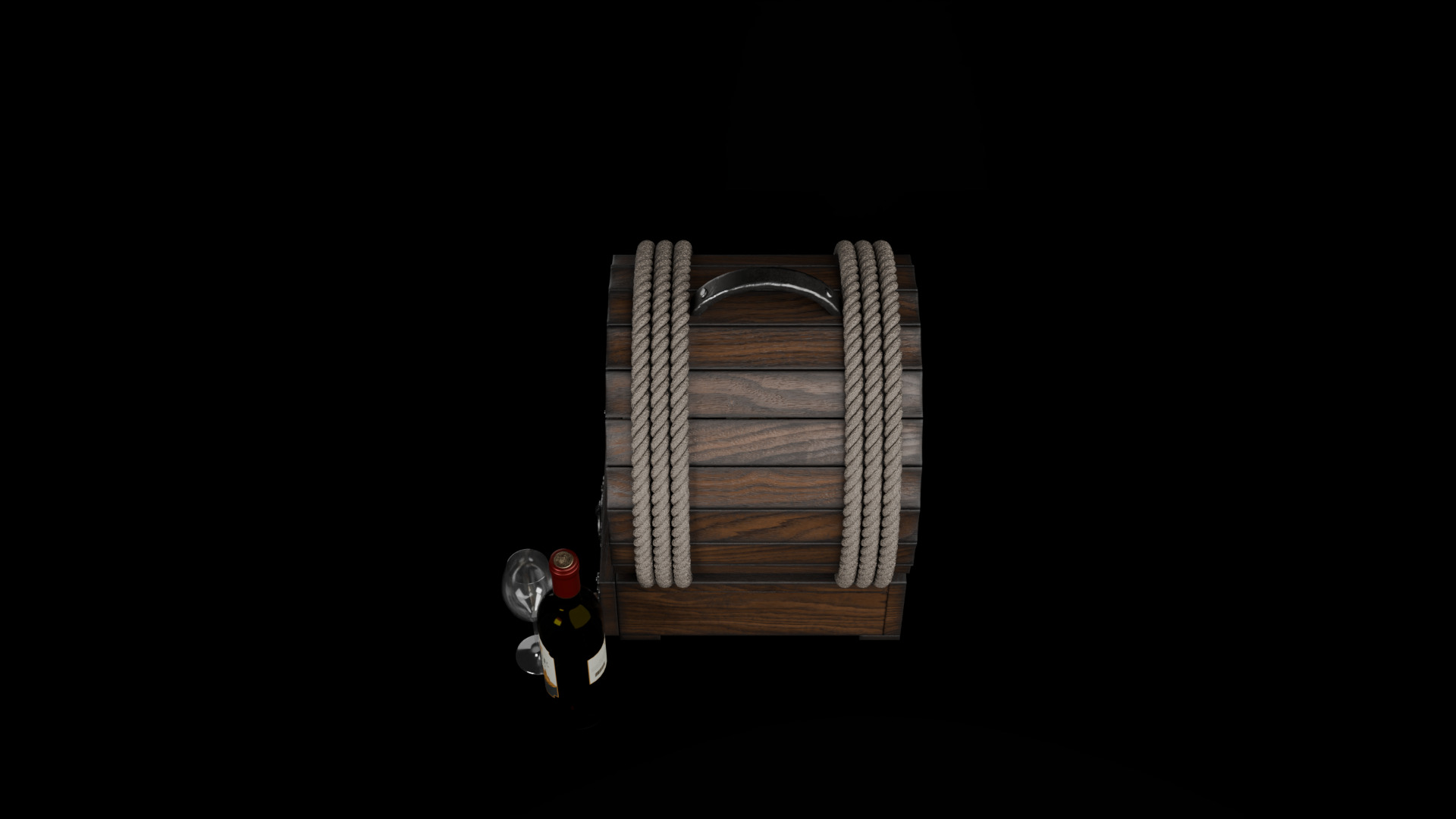 Wine box Low-poly 3D model_14