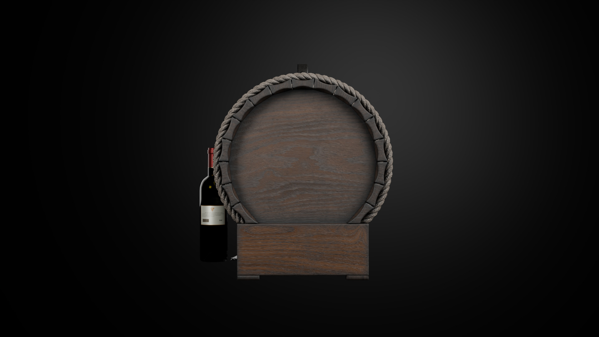 Wine box Low-poly 3D model_8