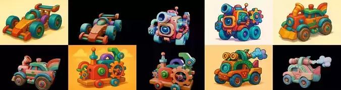 Wood Toy bundle 8 pack 100 glb