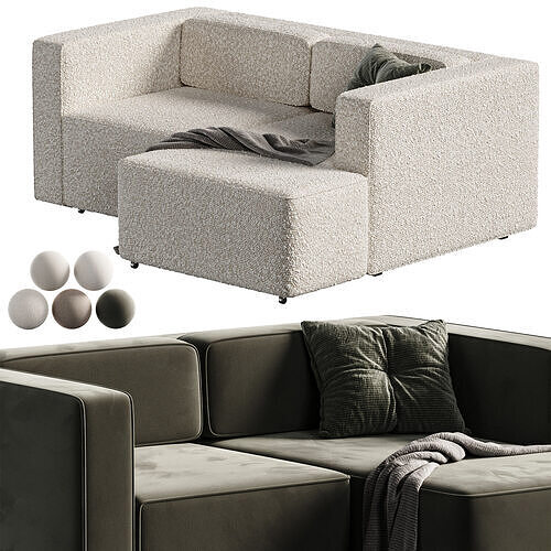 Aront Mini Corner Sofa 3D model