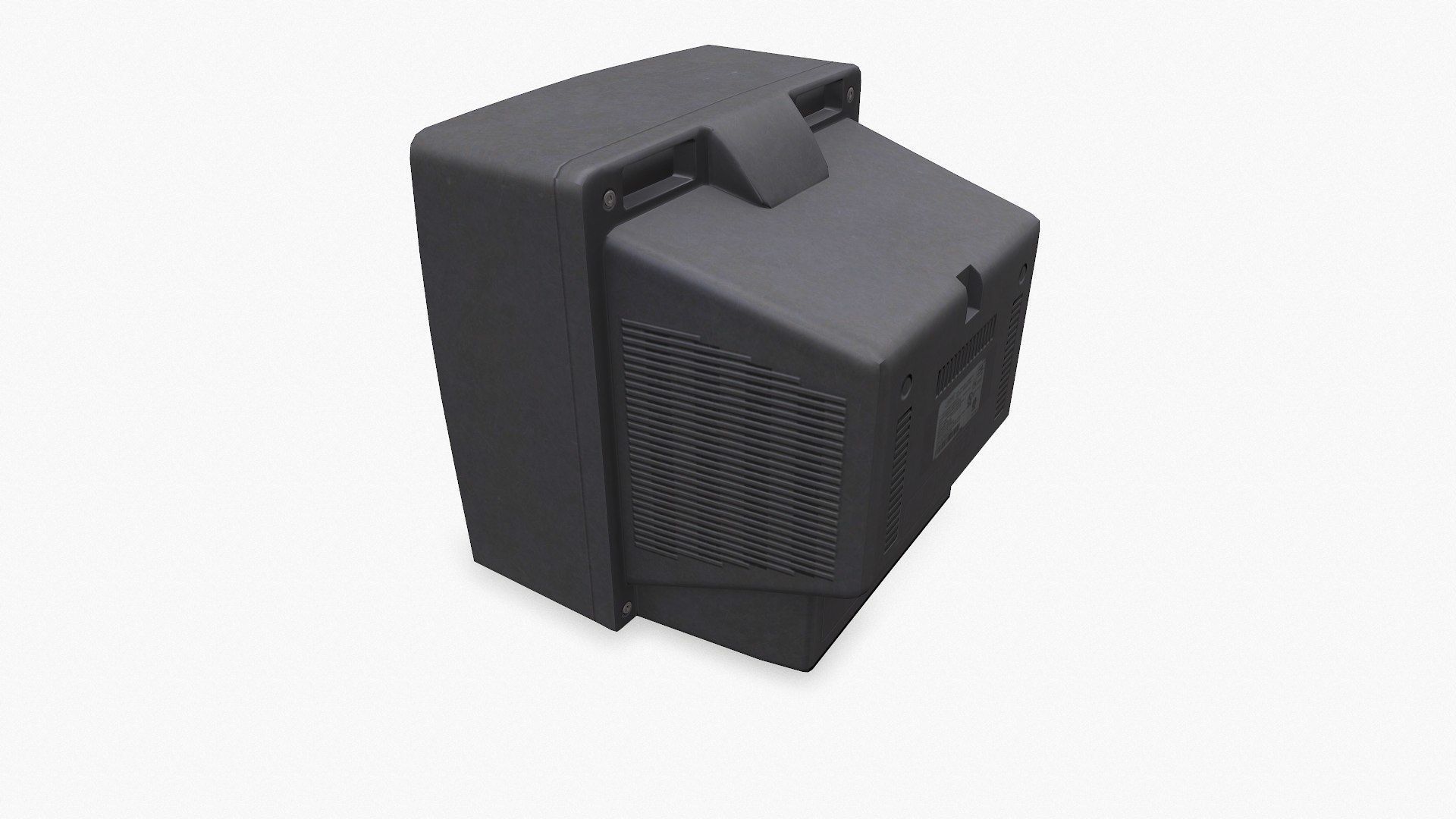 Old CRT TV Low-poly PBR Low-poly 3D model_7