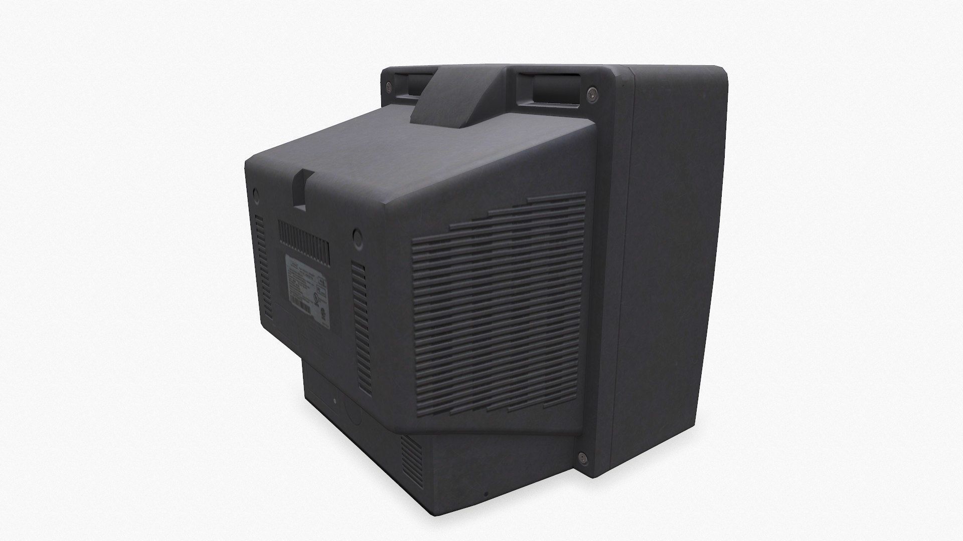 Old CRT TV Low-poly PBR Low-poly 3D model_15