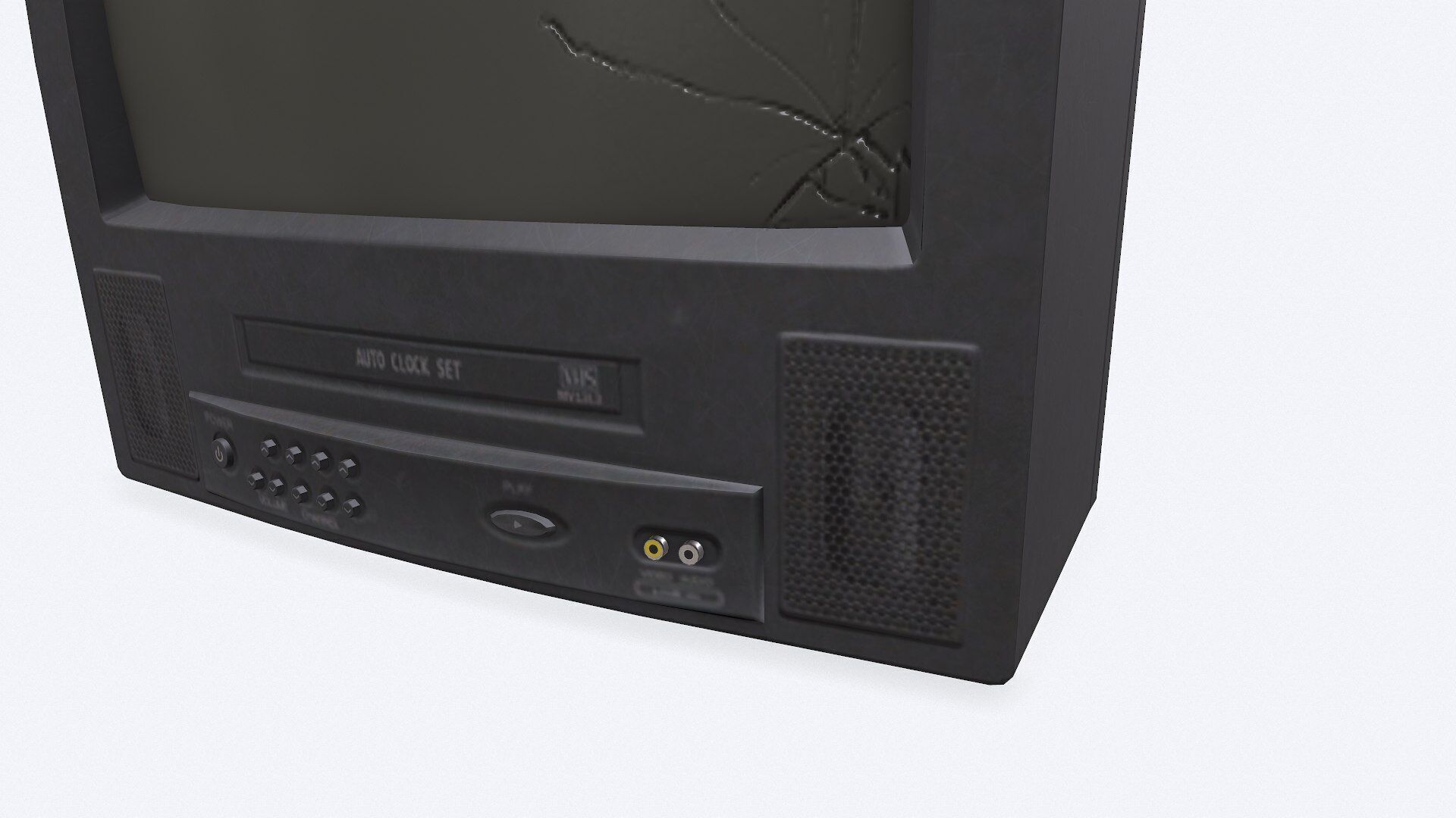 Old CRT TV Low-poly PBR Low-poly 3D model_22