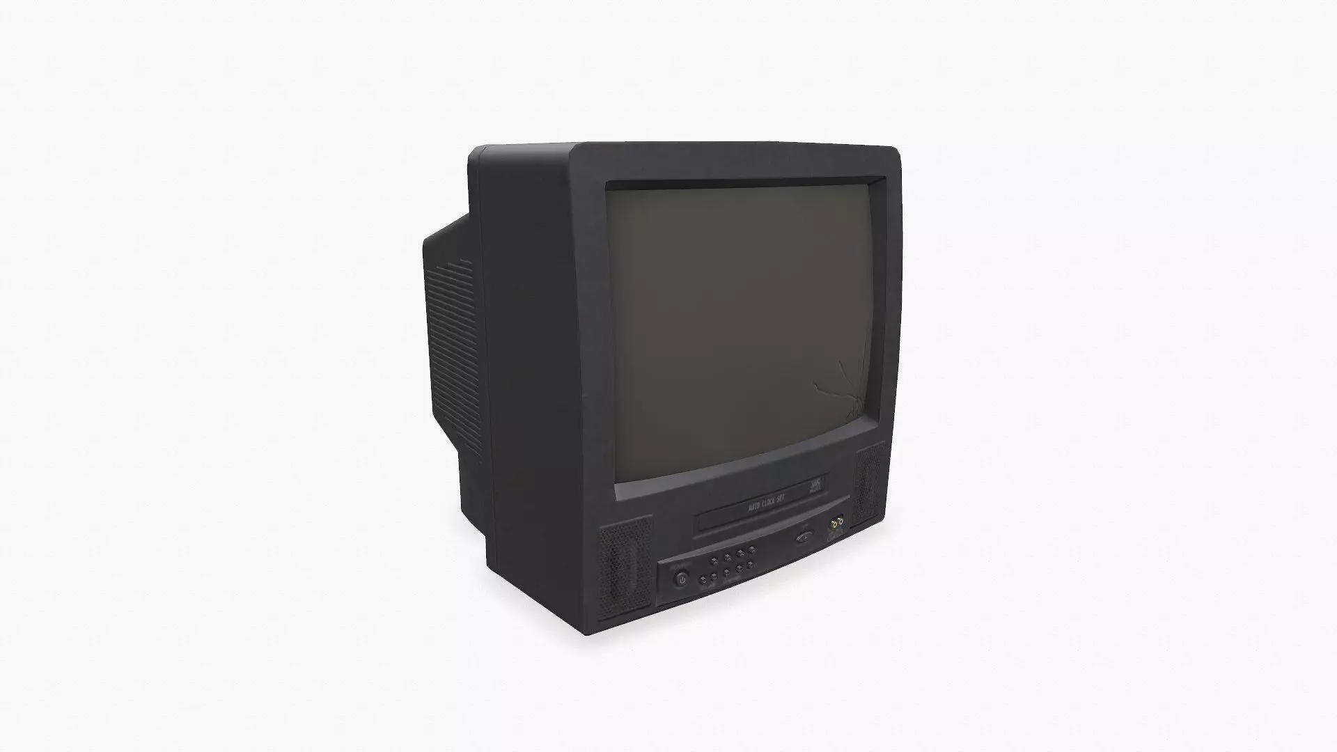 Old CRT TV Low-poly PBR Low-poly 3D model_0