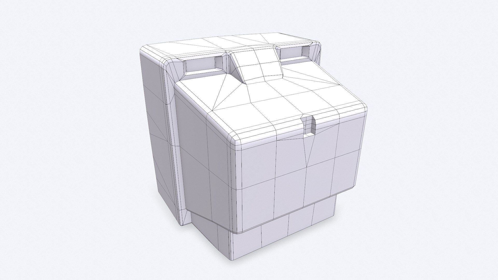 Old CRT TV Low-poly PBR Low-poly 3D model_31