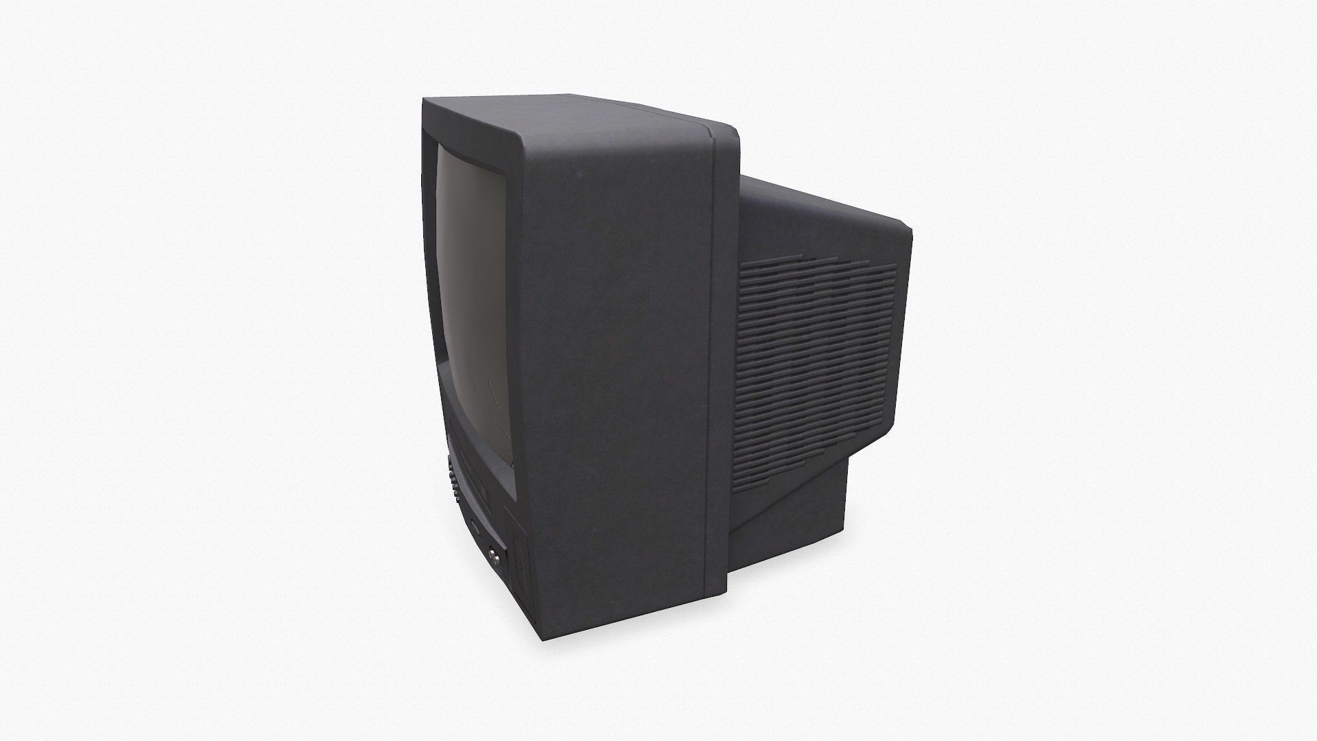 Old CRT TV Low-poly PBR Low-poly 3D model_5