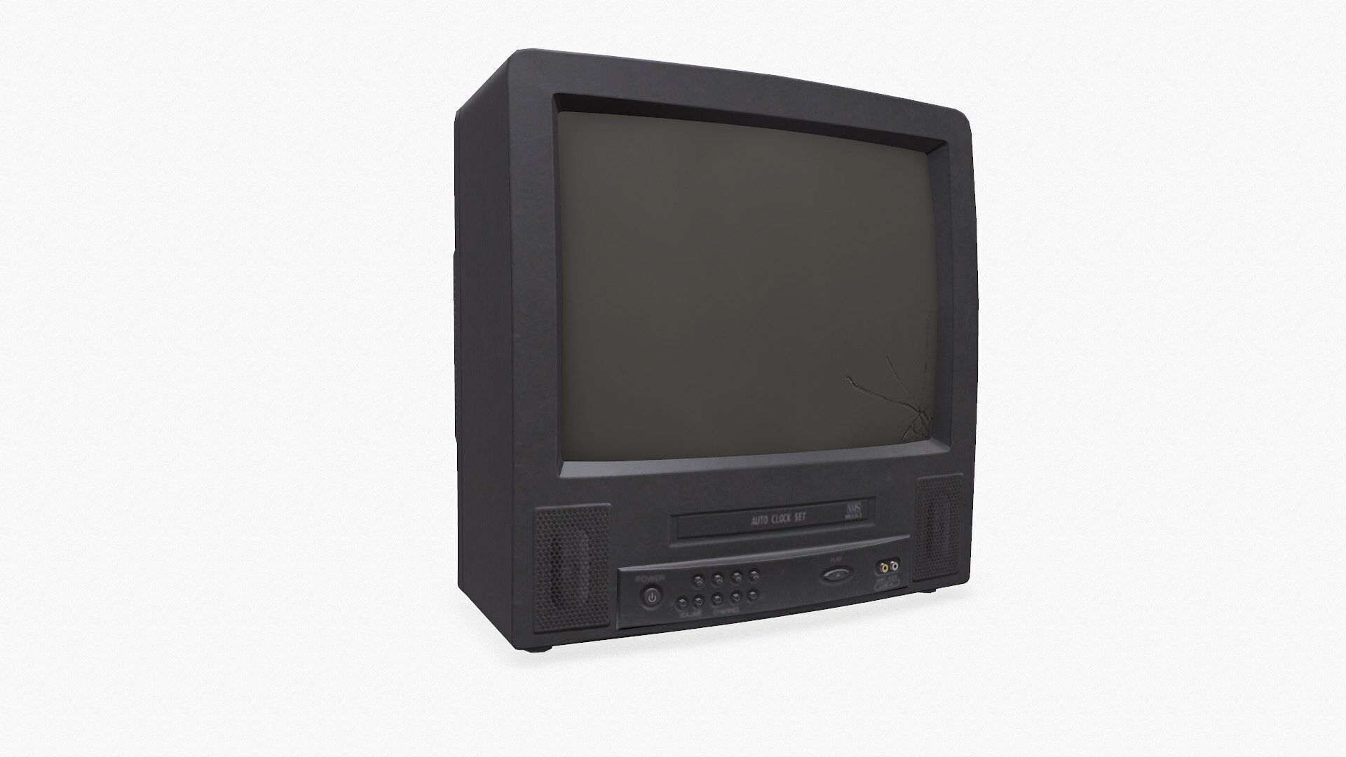 Old CRT TV Low-poly PBR Low-poly 3D model_19