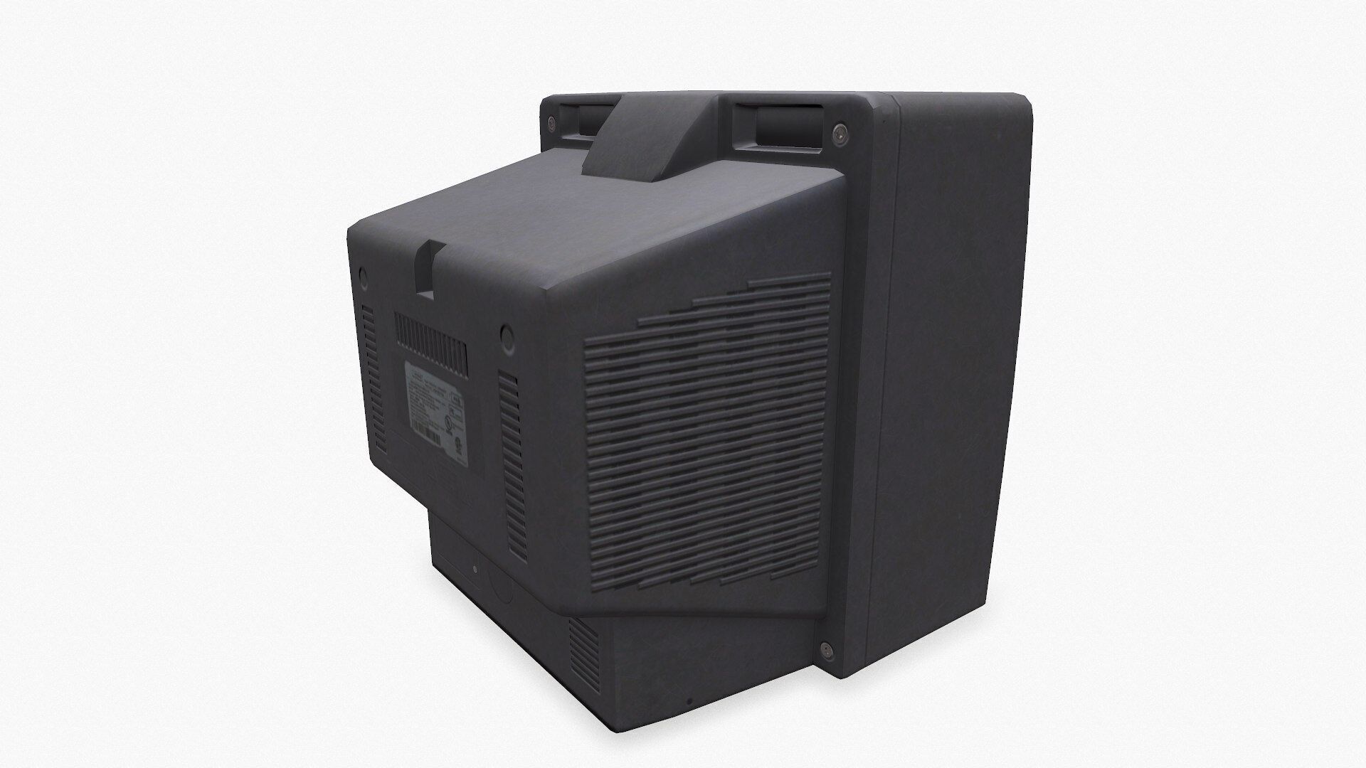 Old CRT TV Low-poly PBR Low-poly 3D model_16