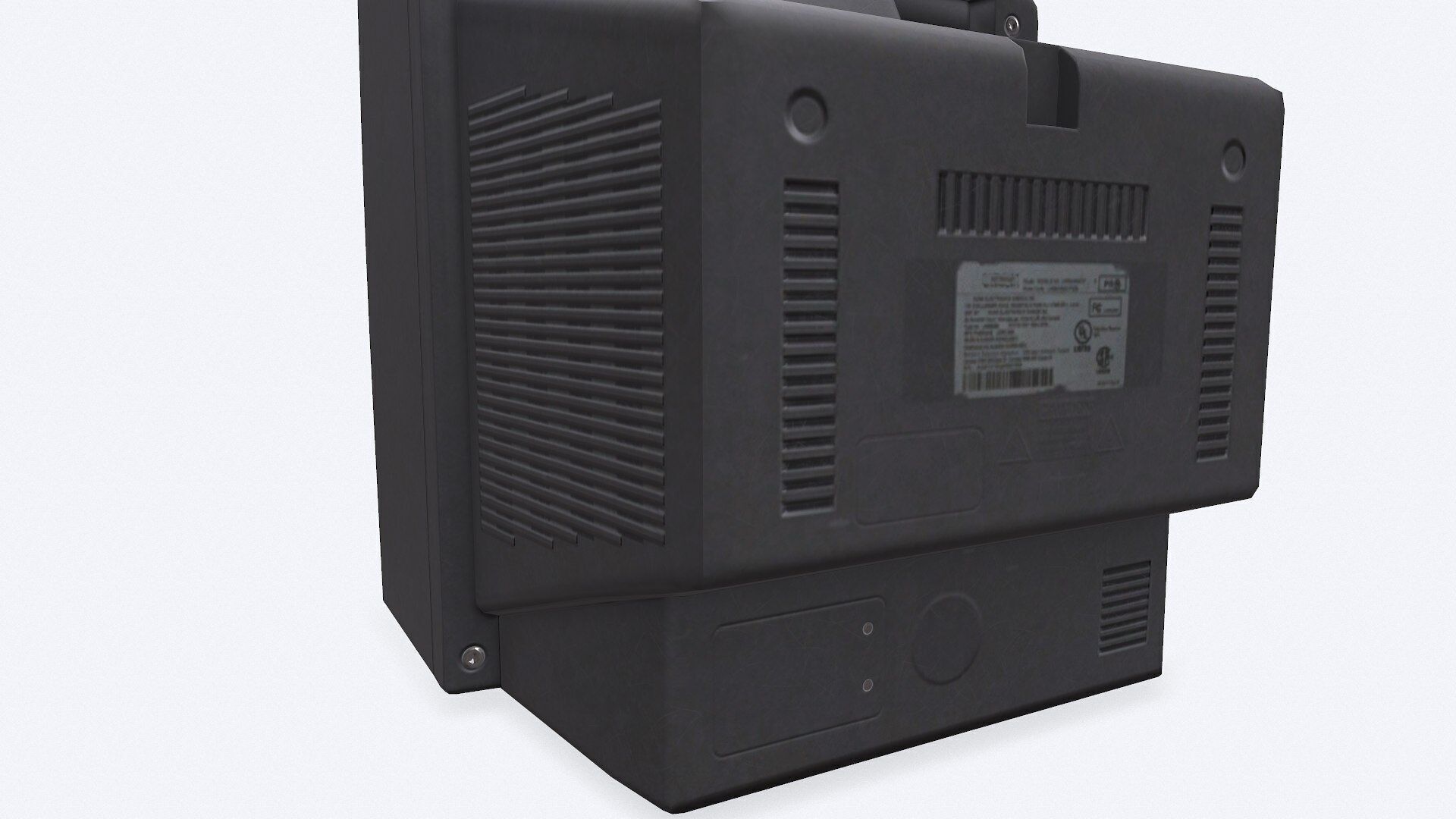 Old CRT TV Low-poly PBR Low-poly 3D model_24