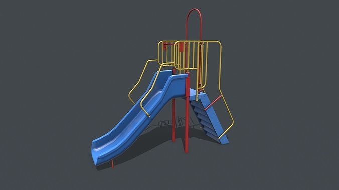 Slide Low-poly PBR Low-poly 3D model