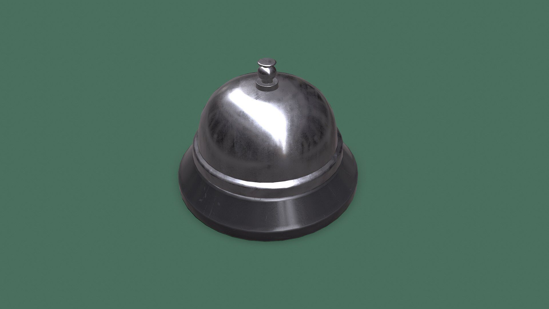 Service Bell Low-poly PBR Low-poly 3D model_5